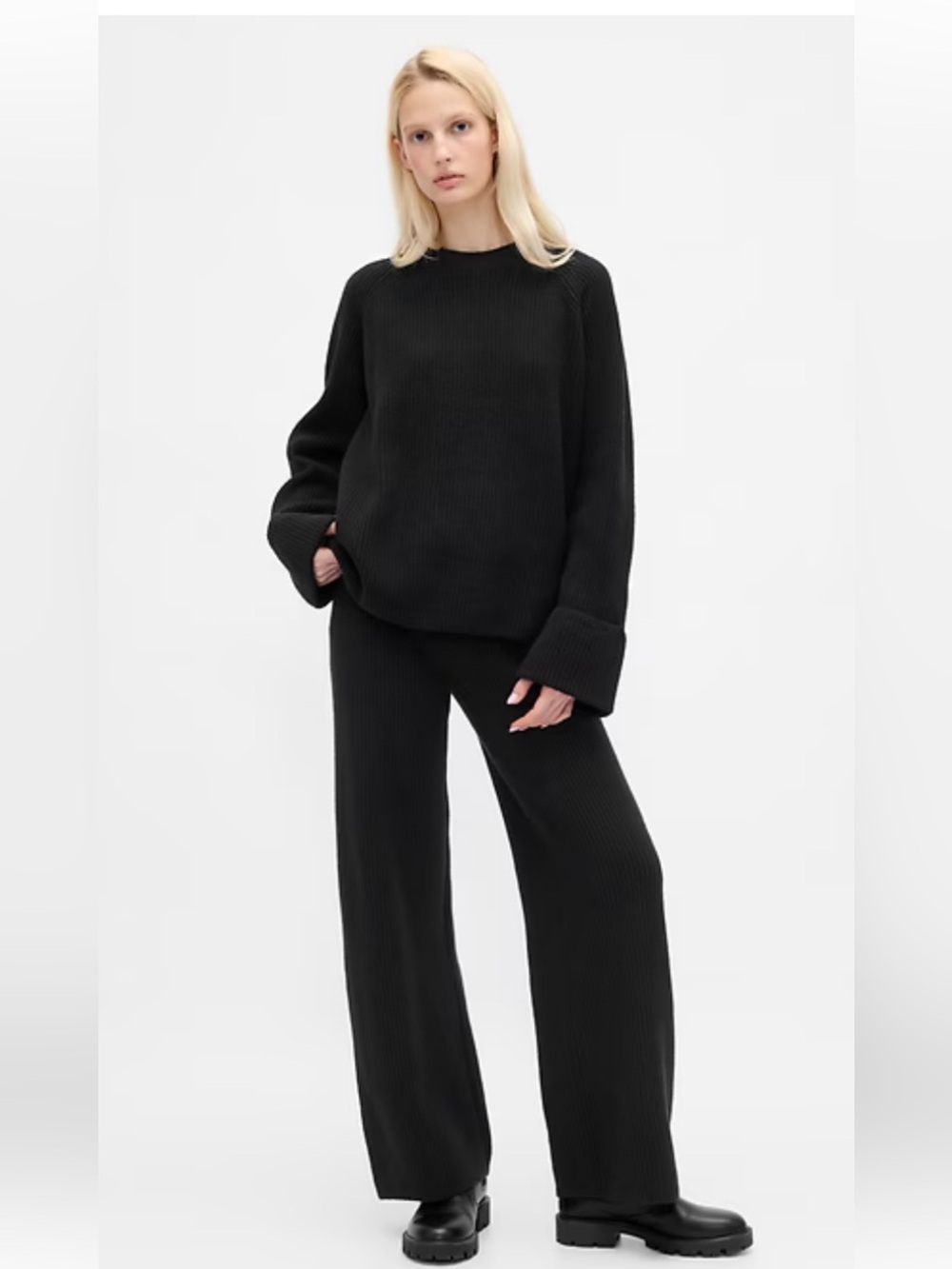 Gap CashSoft Oversized Sweater in Black SP